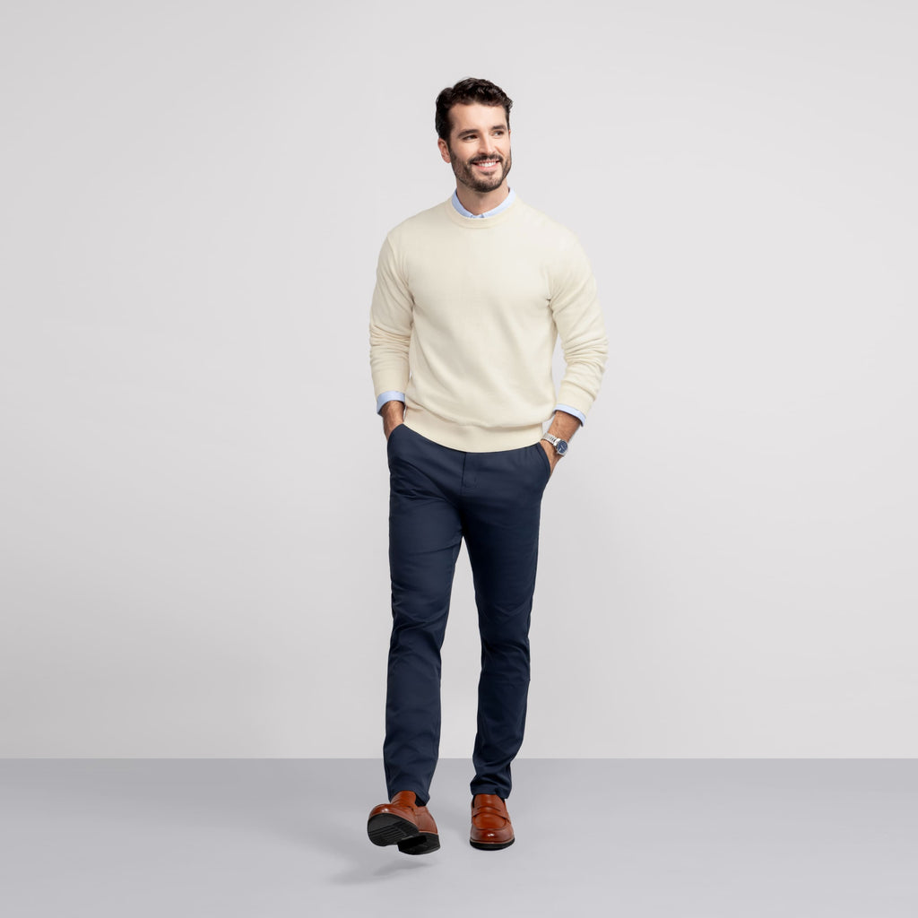 Pull col rond – Crème