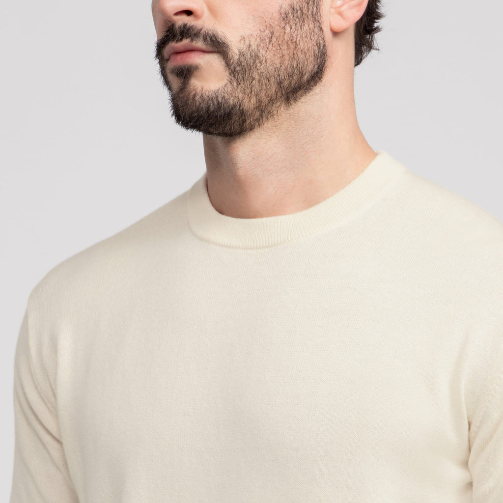 Pull col rond – Crème