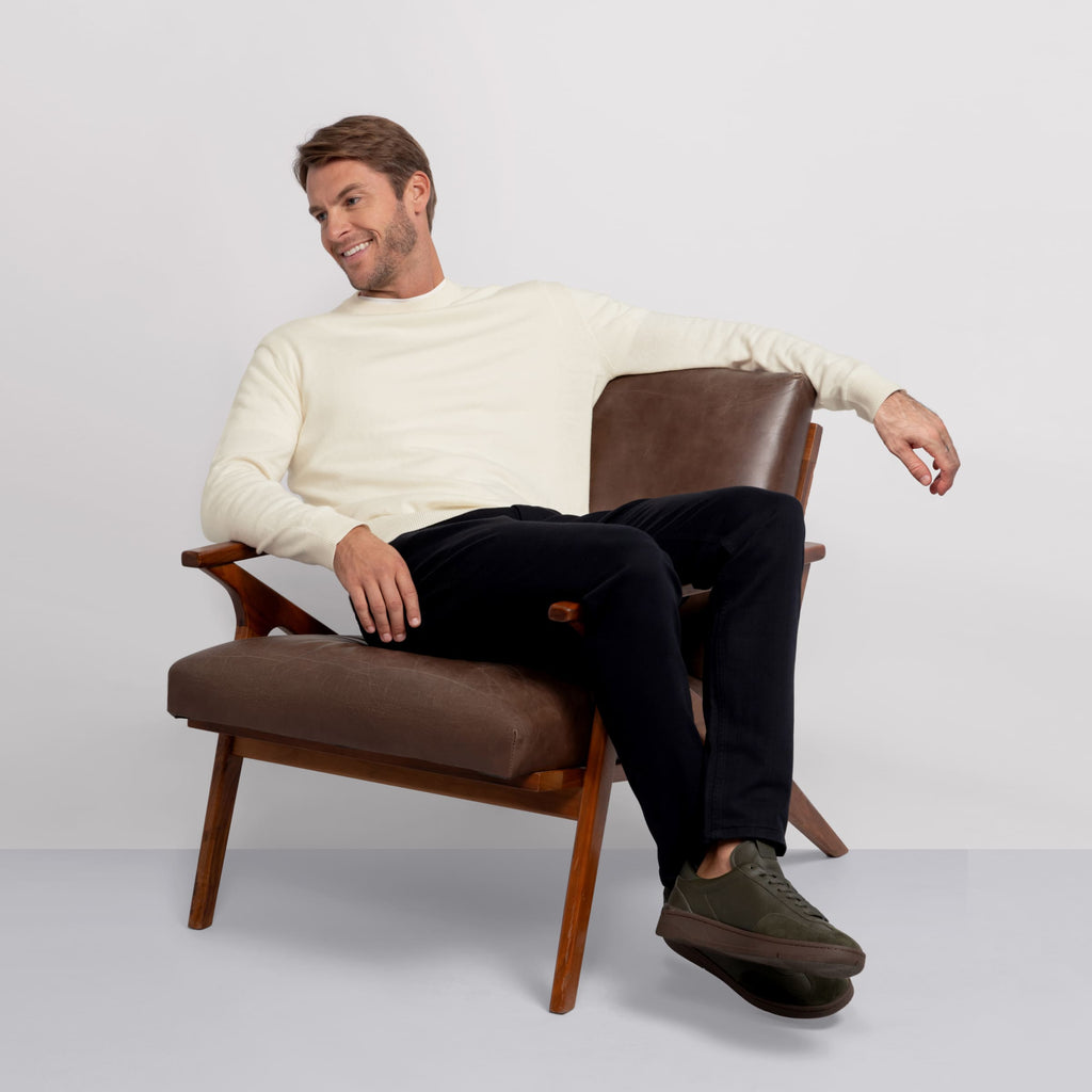 Pull col rond – Crème