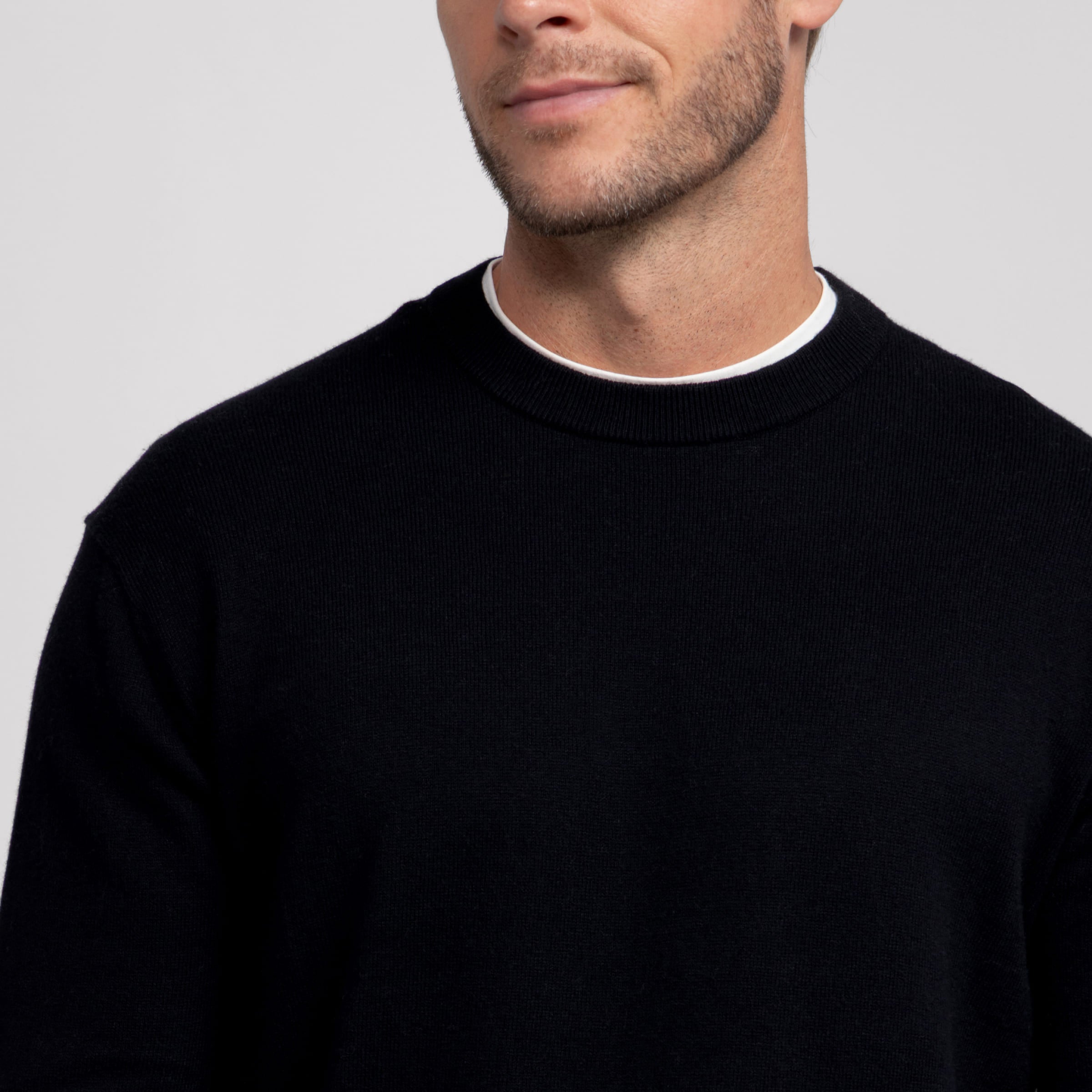 Pull col rond - Noir véritable