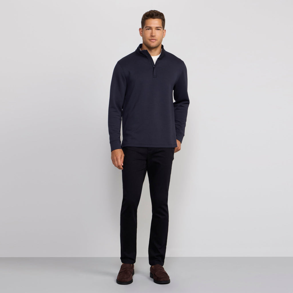 Chandail quart-zip Bleu Profond