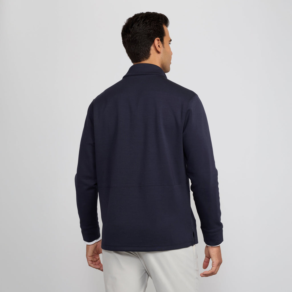 Chandail quart-zip Bleu Profond