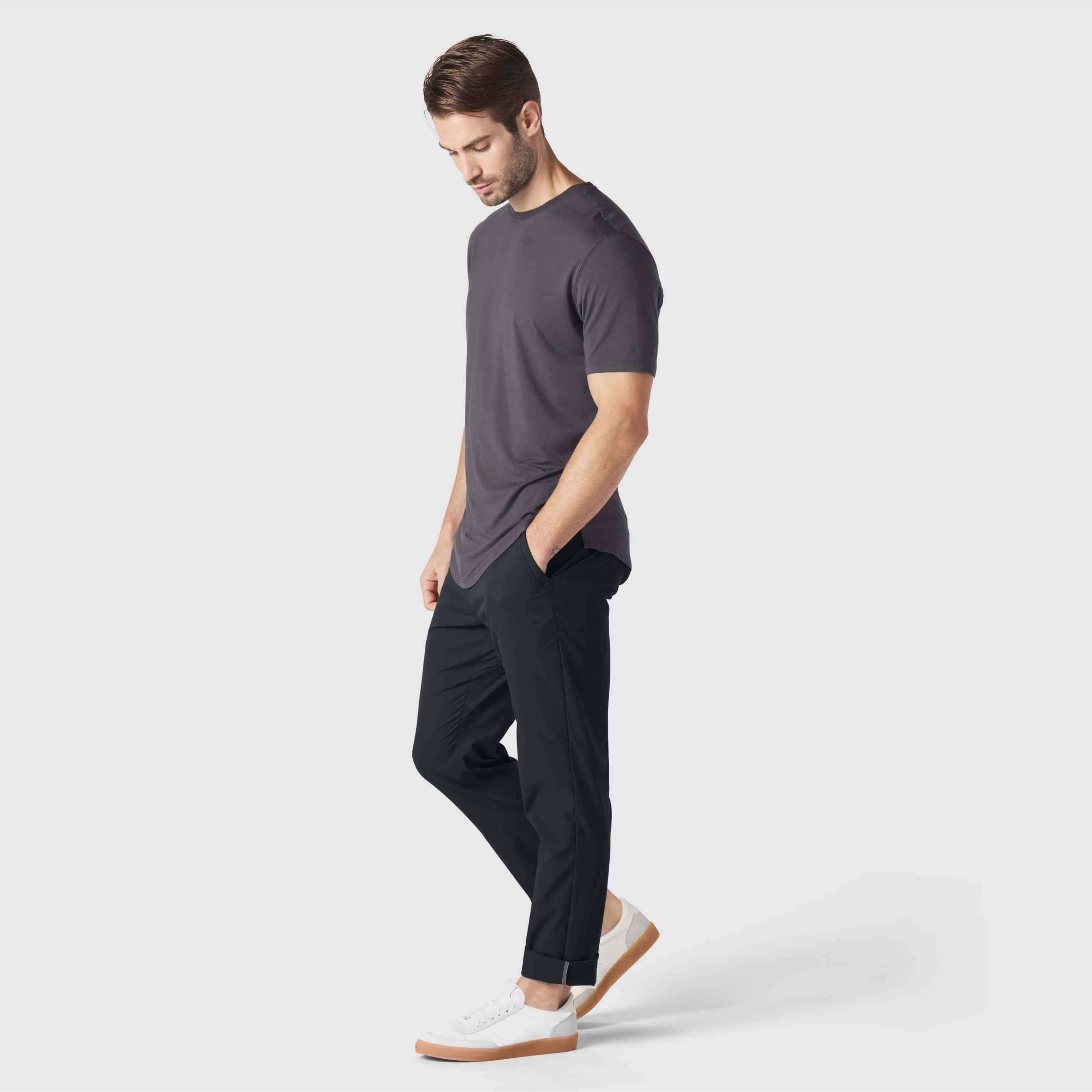 T-shirt Classique Gris Anthracite