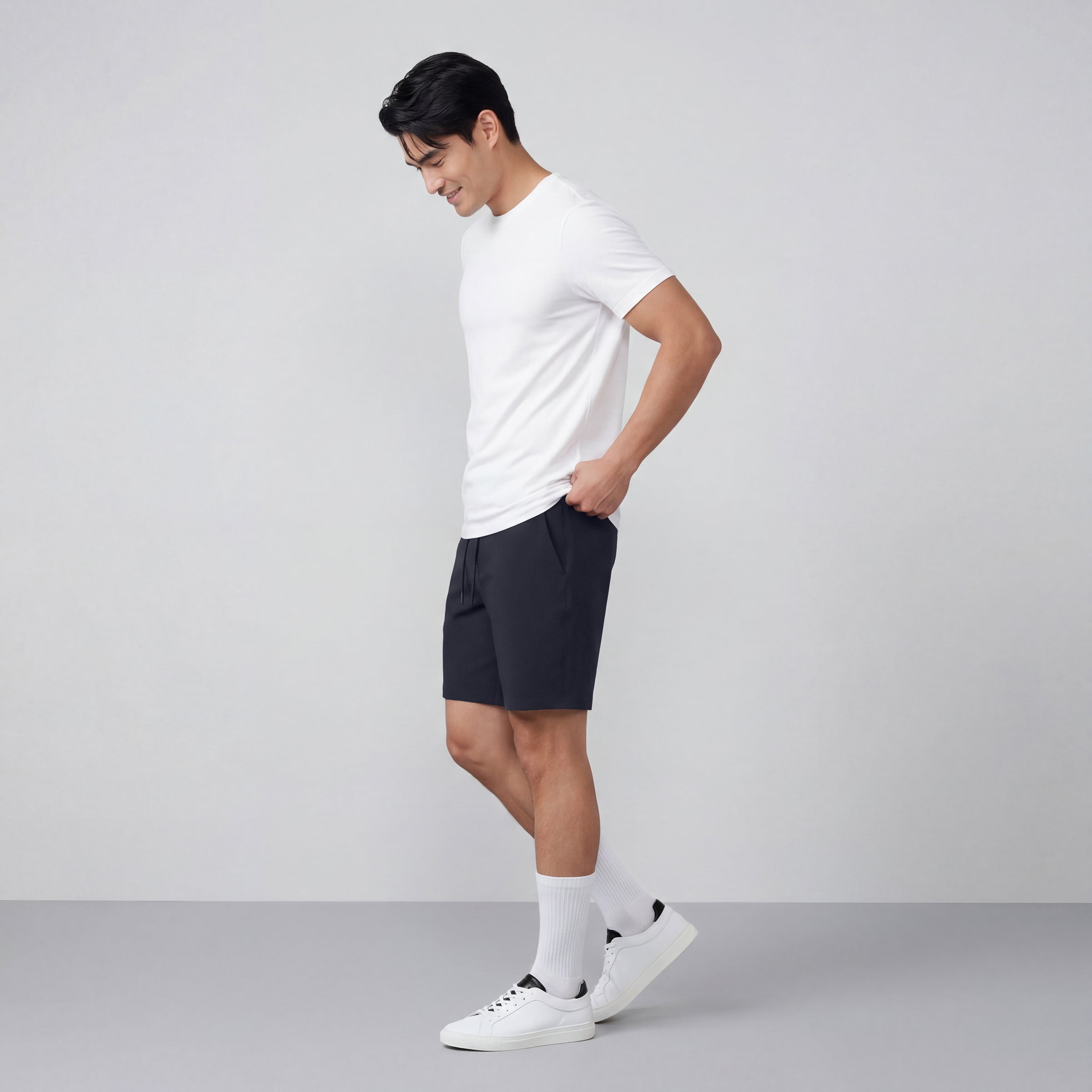 Court 8" - Bleu marine