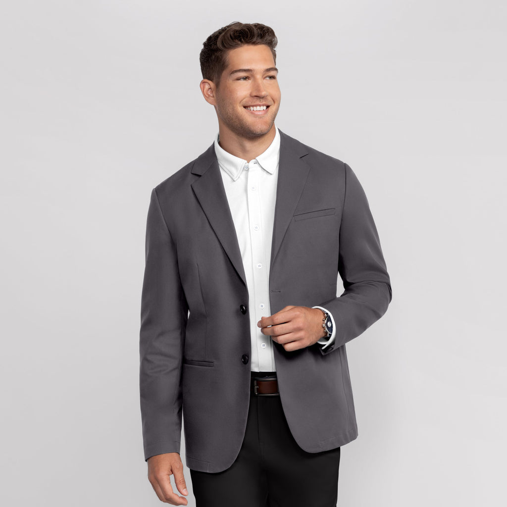 Blazer classique extensible – Gris anthracite