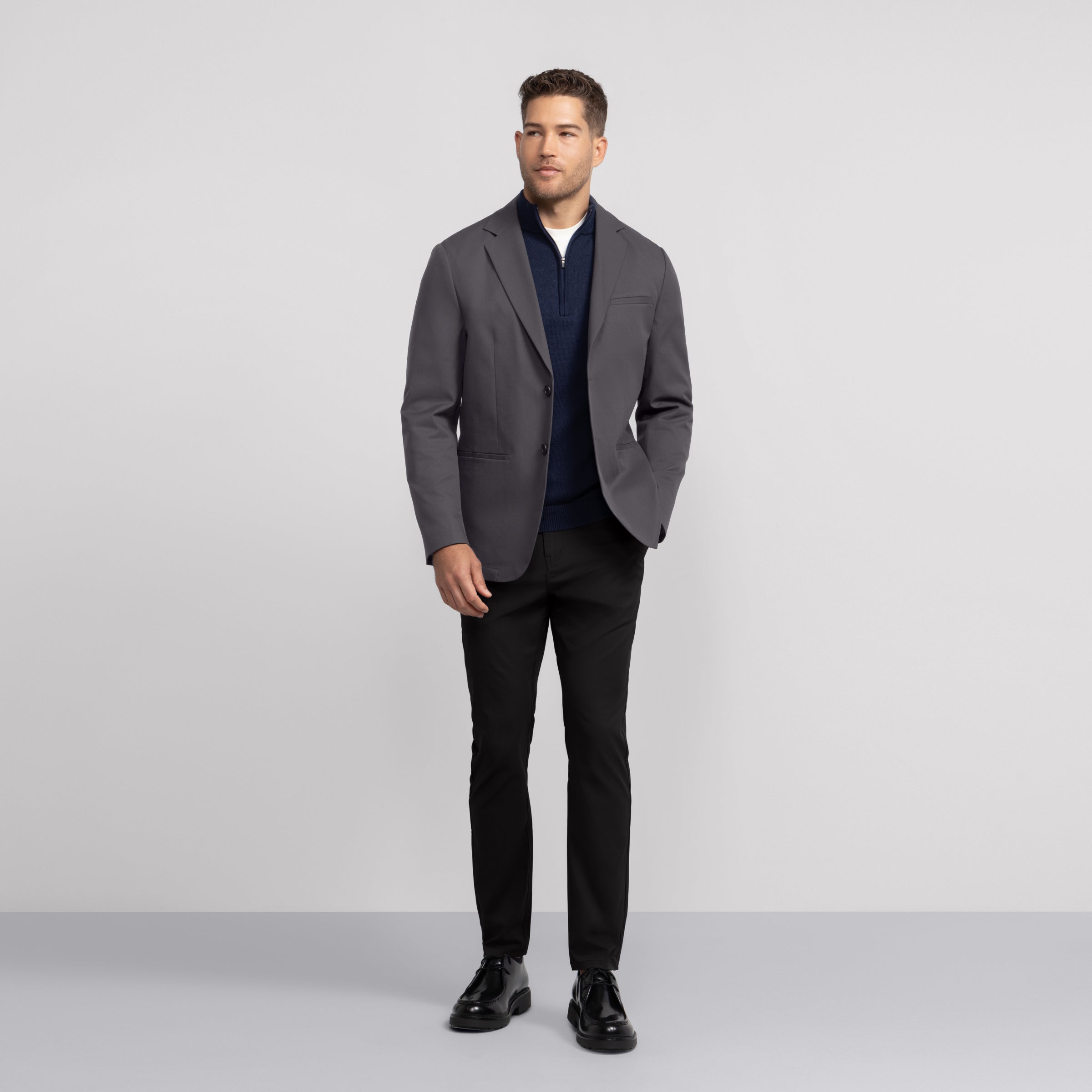 Blazer classique extensible – Gris anthracite