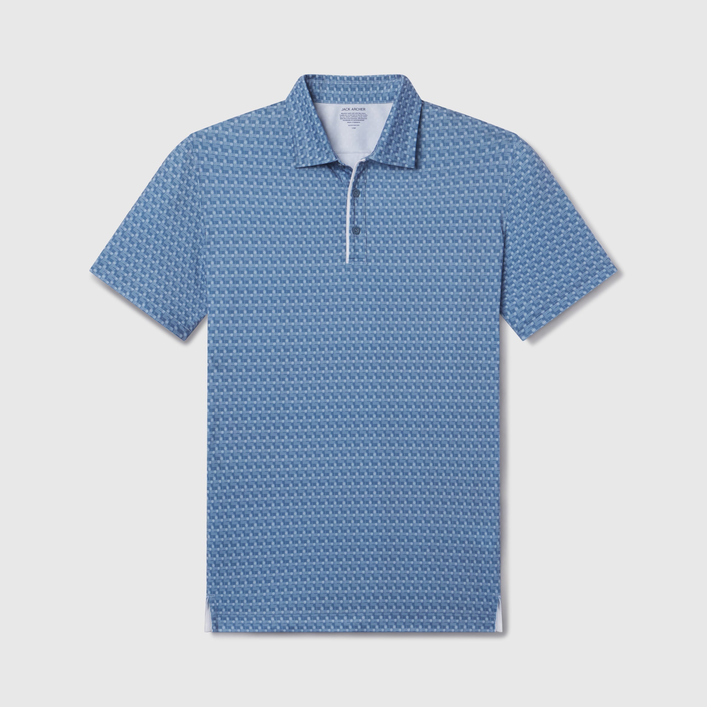 Polo de performance Clubhouse – Motif quadrillé Bering Sea
