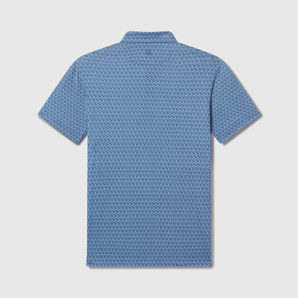 Polo de performance Clubhouse – Motif quadrillé Bering Sea