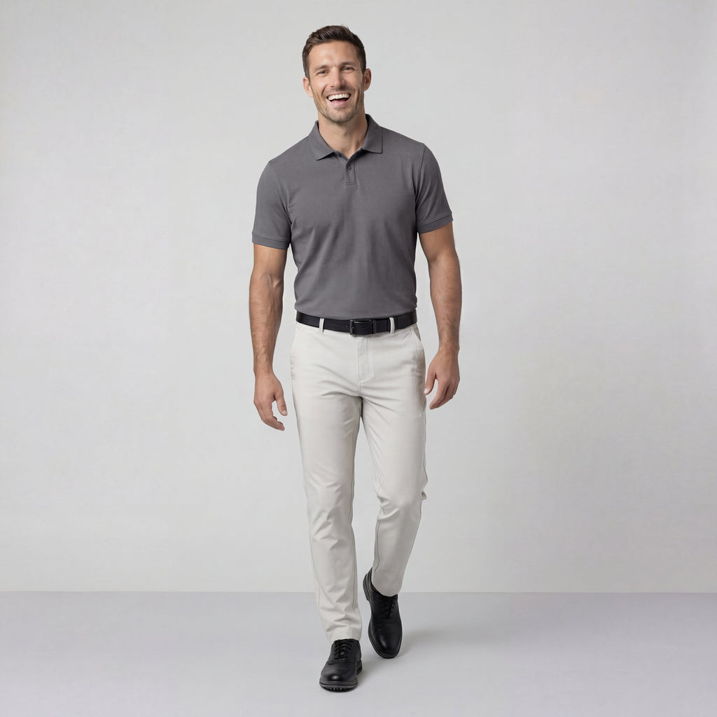 Polo Club Pique - Gris Anthracite