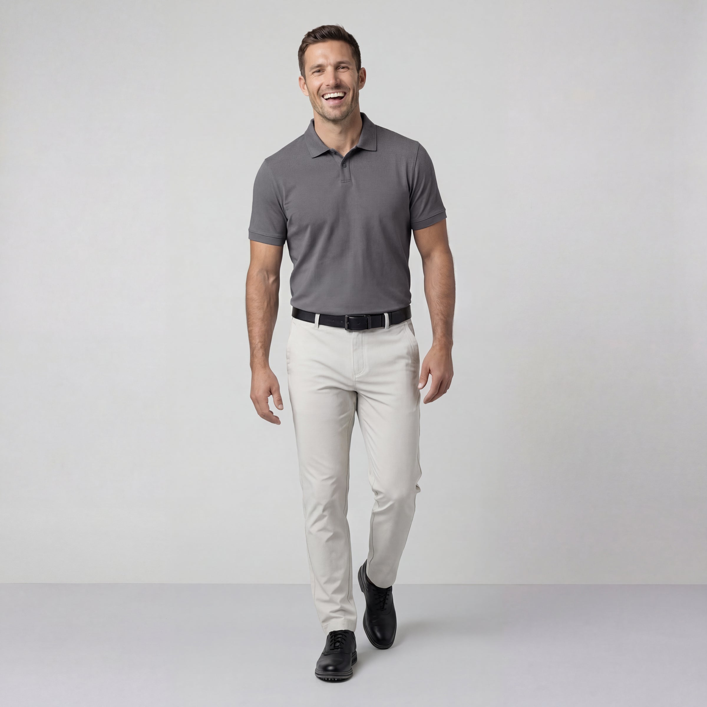 Polo Club Pique - Gris Anthracite