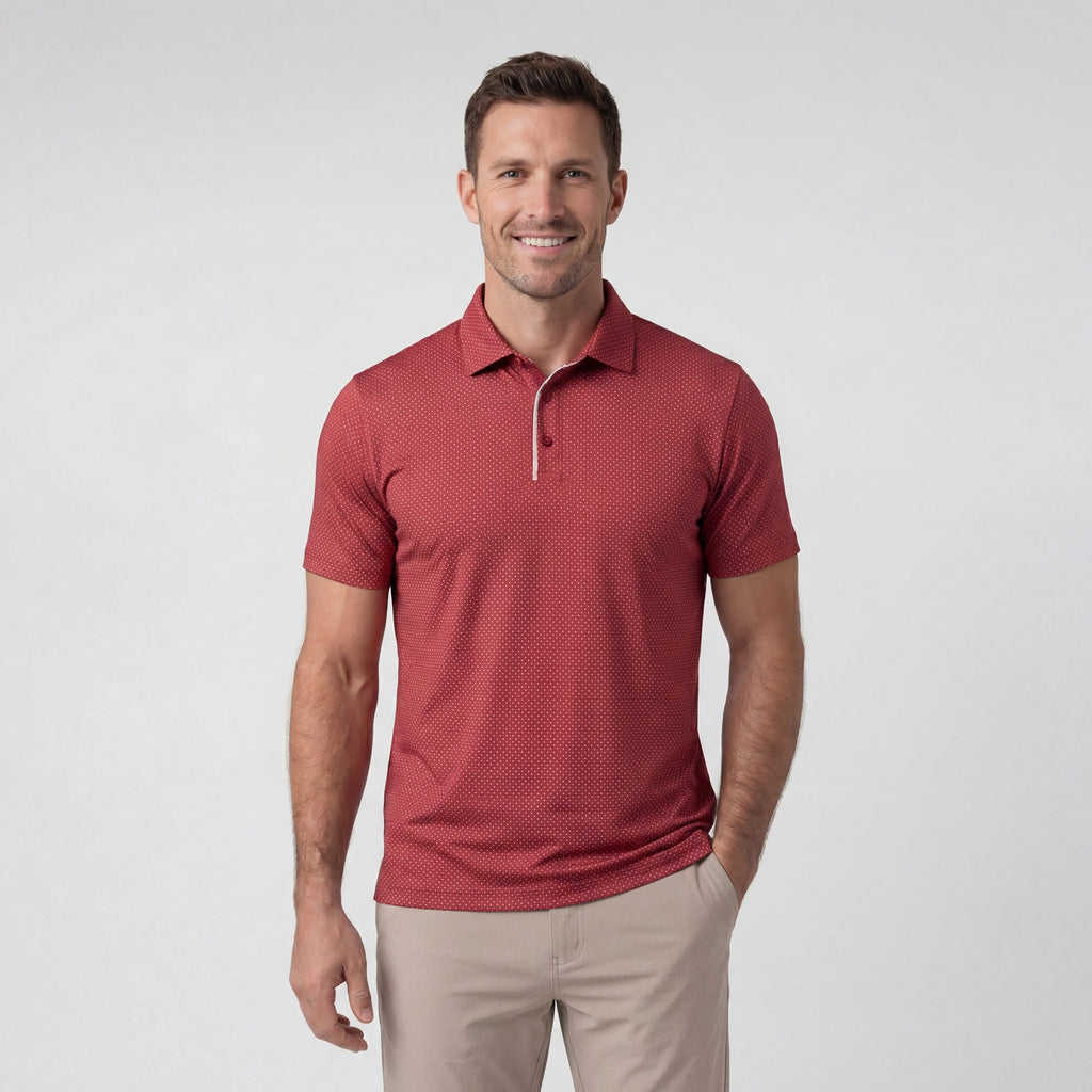 Polo de performance – Rouge brique