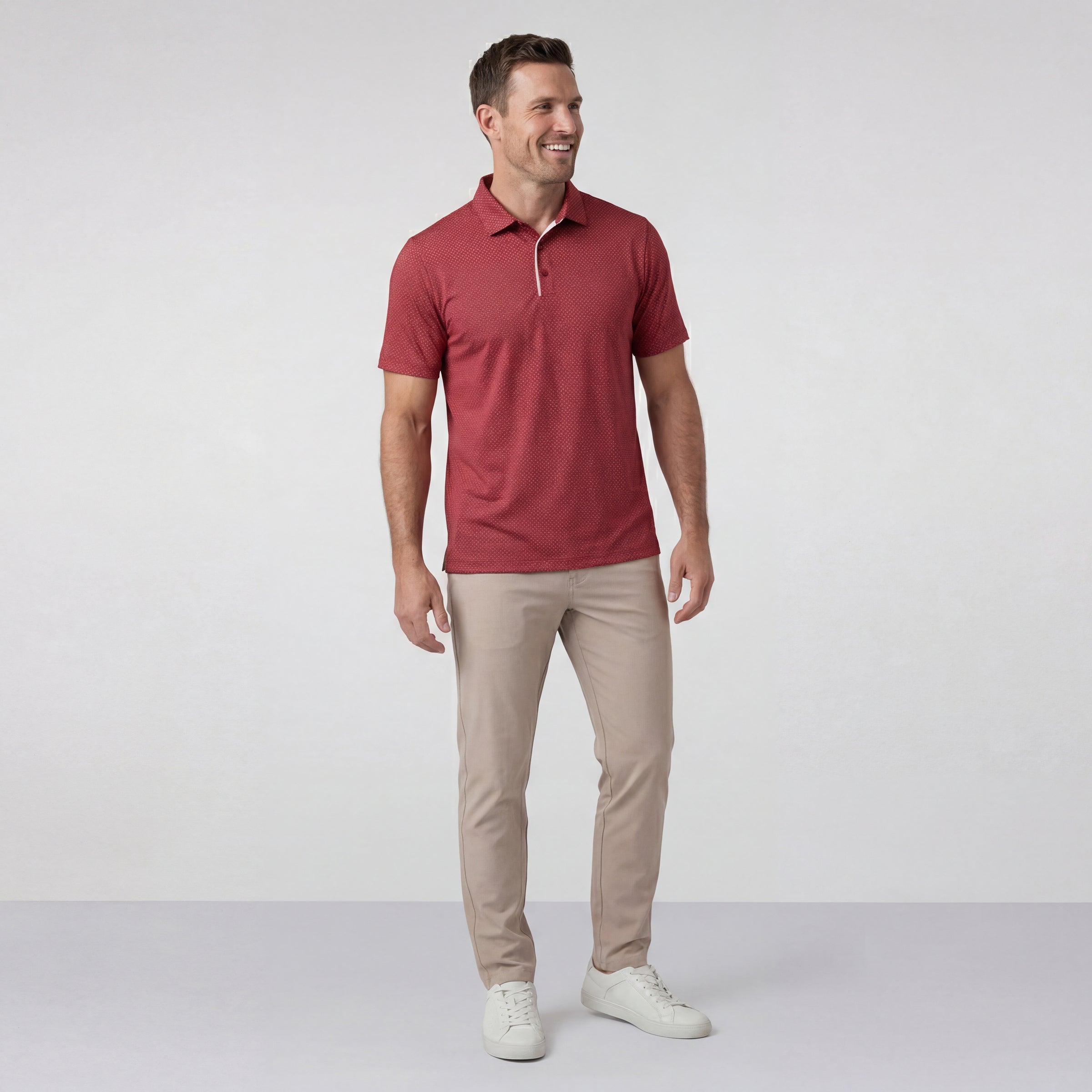 Polo de performance – Rouge brique