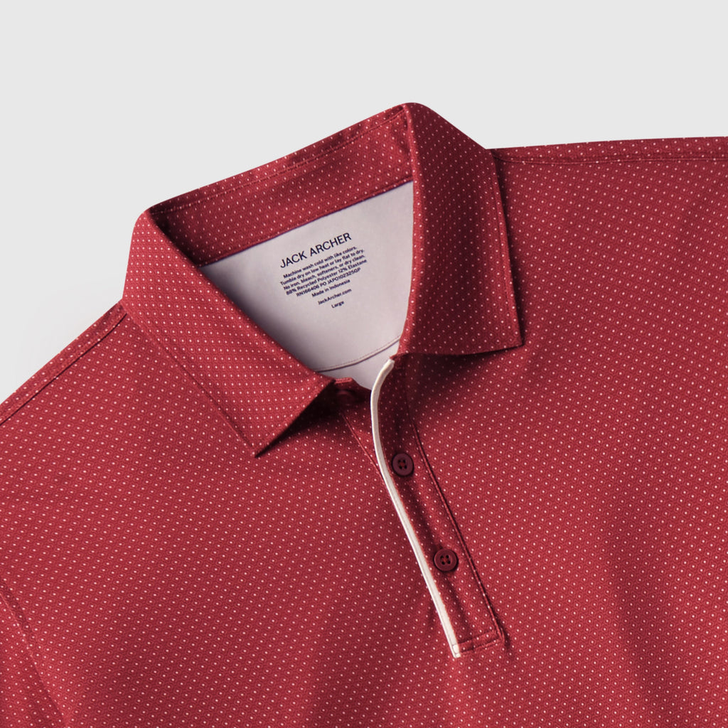 Polo de performance – Rouge brique