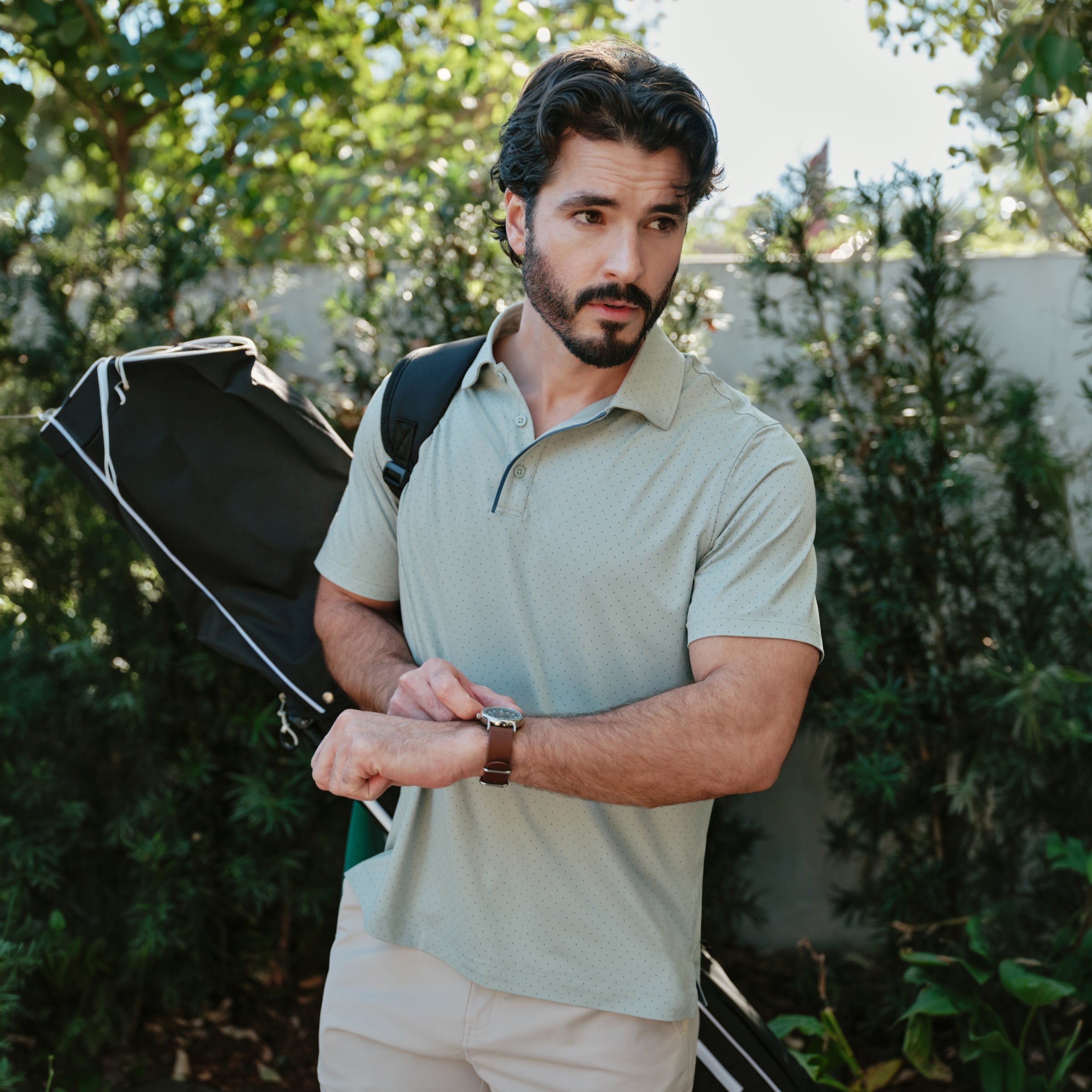 Polo de performance – Vert orage