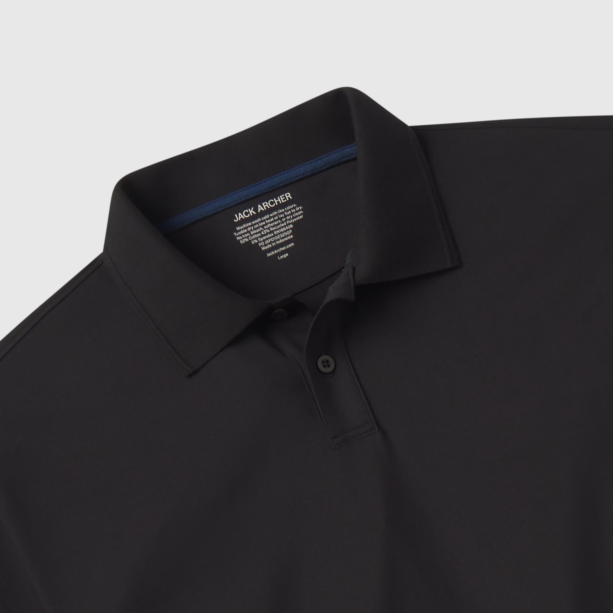 Polo piqué - Noir véritable