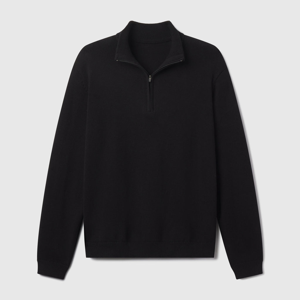 Chandail à col zippé - Noir authentique
