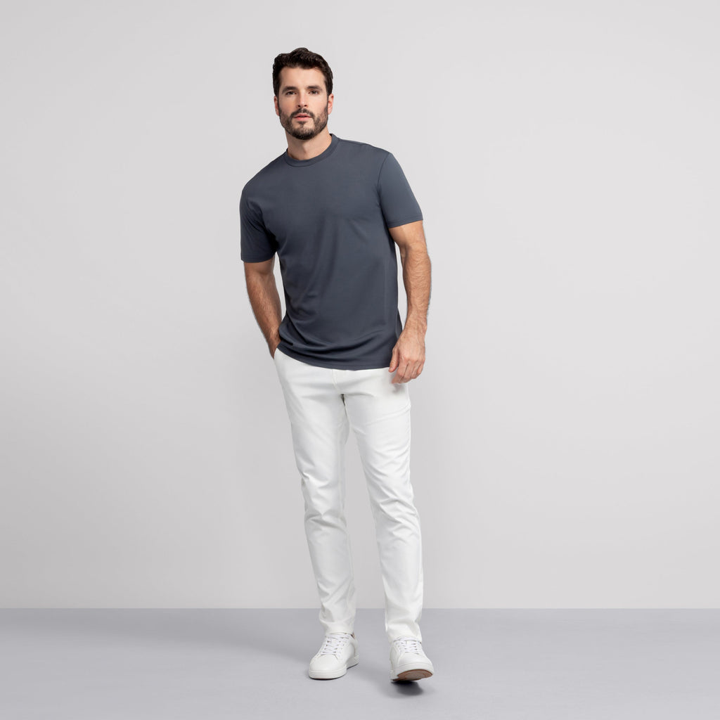 T-shirt ras du cou gris anthracite
