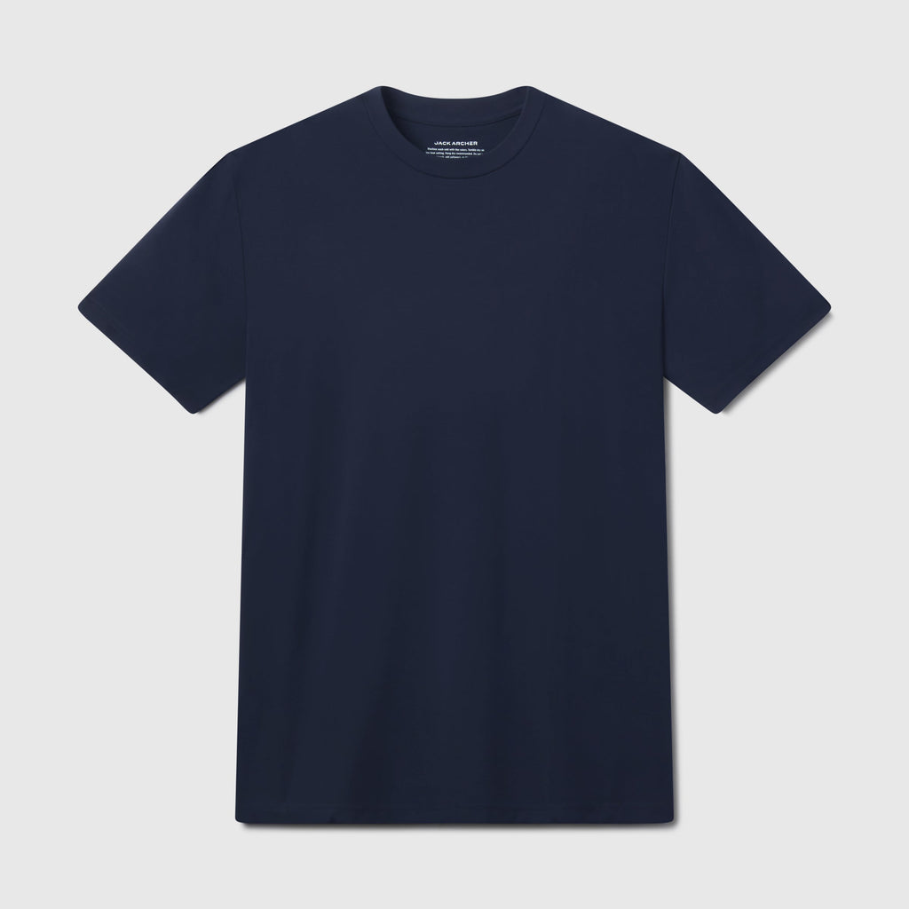 T-shirt col ras du cou - Bleu profond