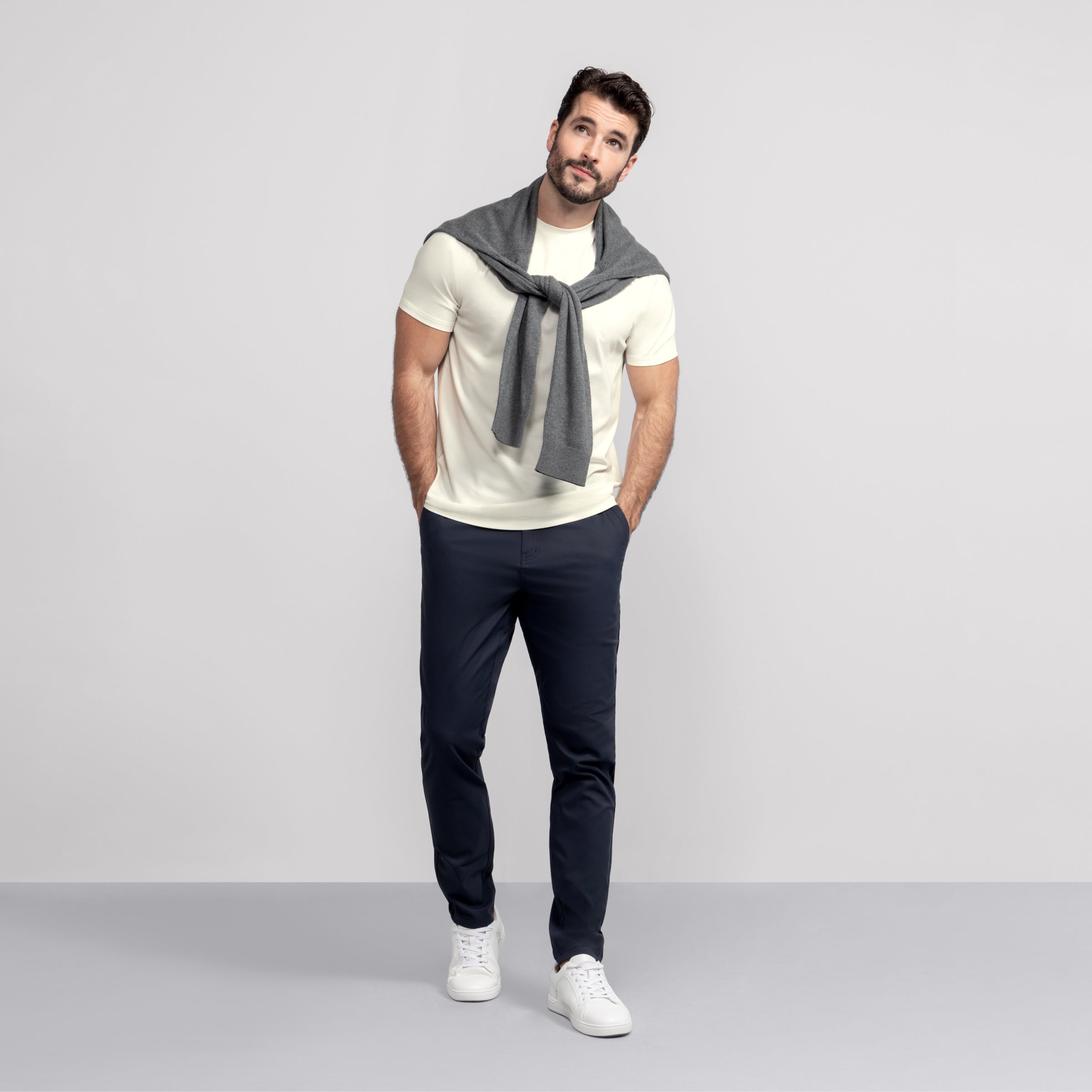 T-shirt ras-du-cou – Écru