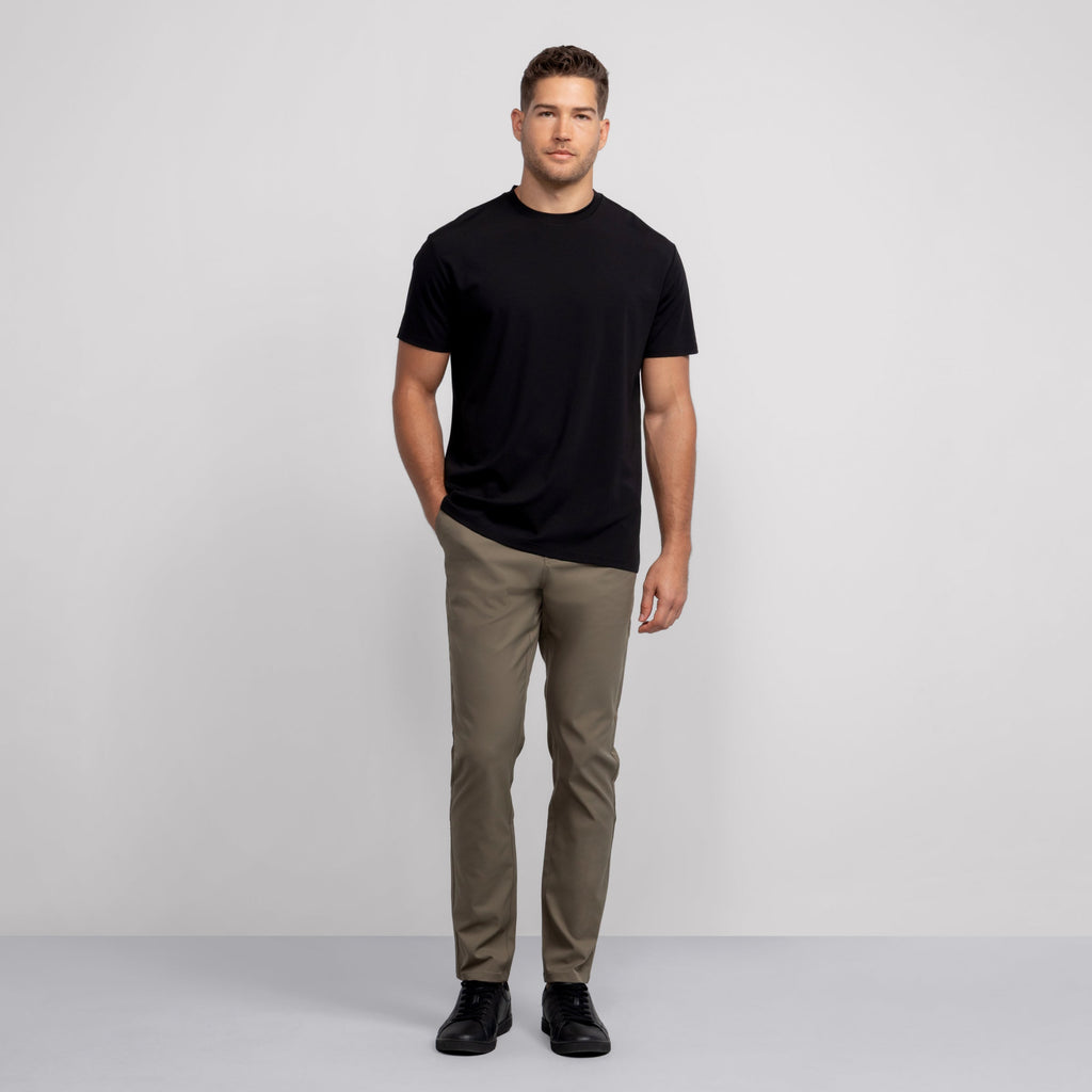 T-shirt col rond classique - Noir profond