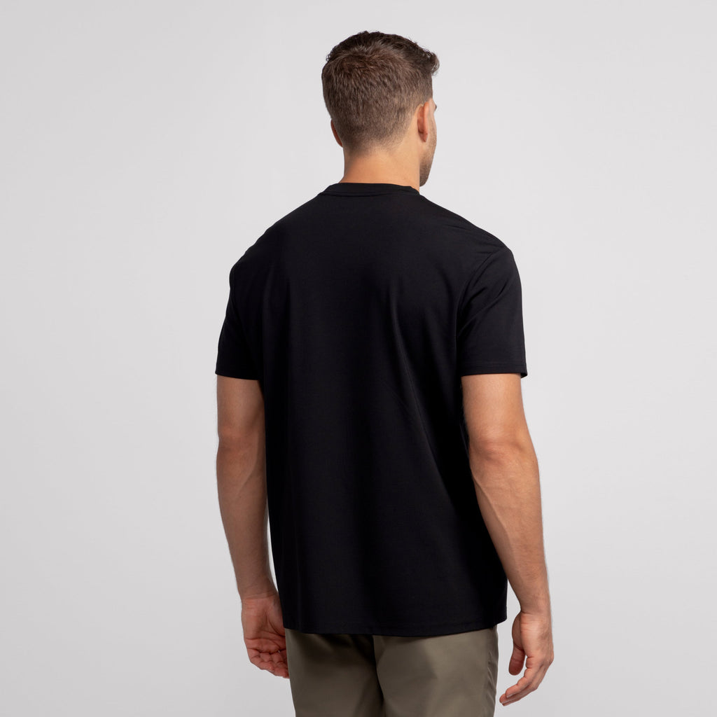 T-shirt col rond classique - Noir profond