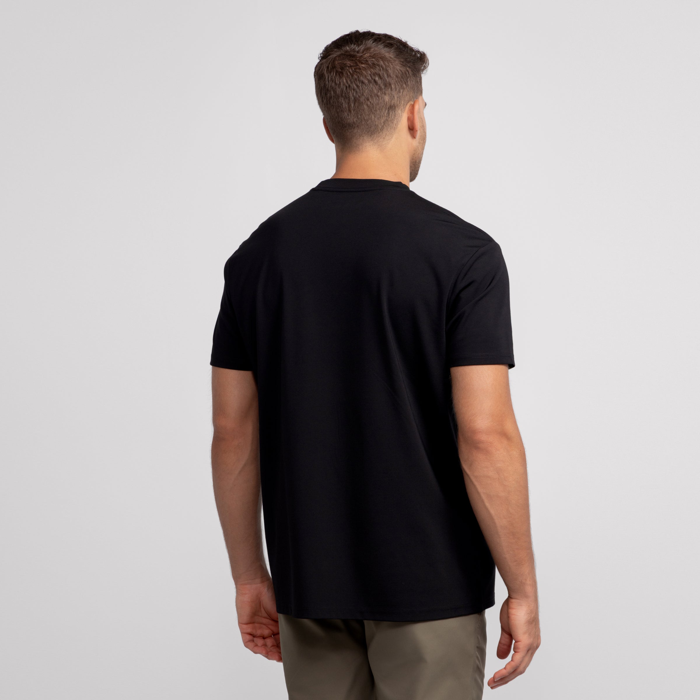 T-shirt col rond classique - Noir profond