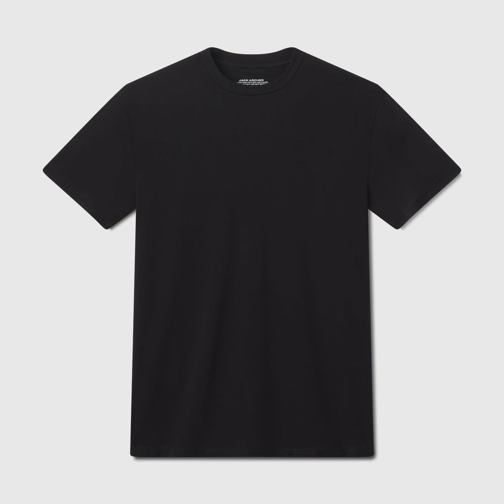 T-shirt col rond classique - Noir profond