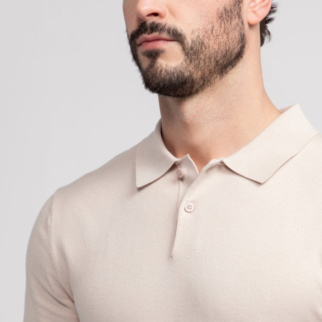 Pull type polo -- Beige