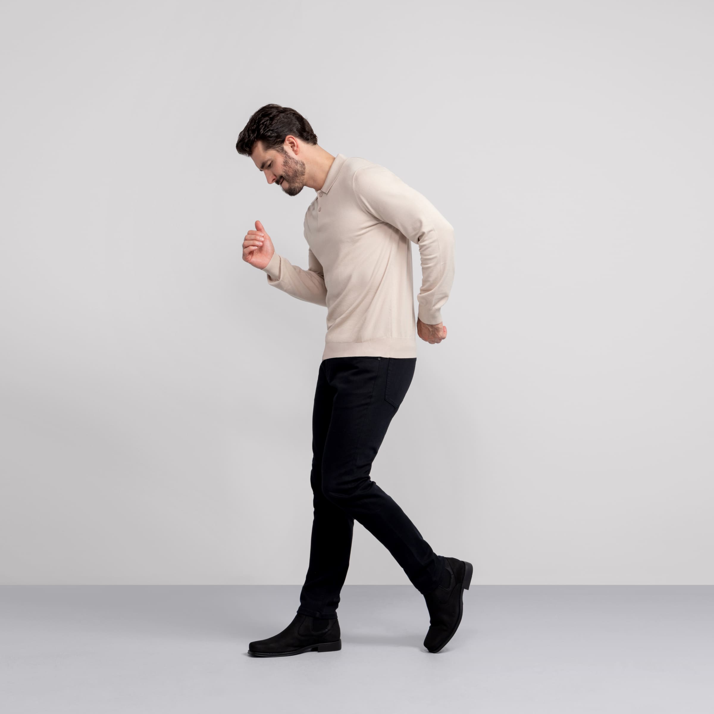 Pull type polo -- Beige