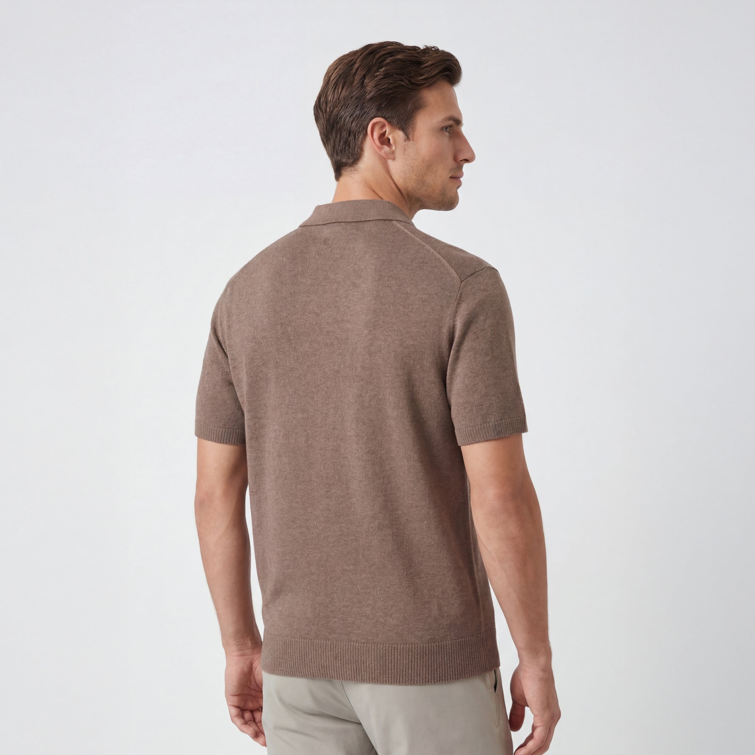 Polo - Gris chiné moka