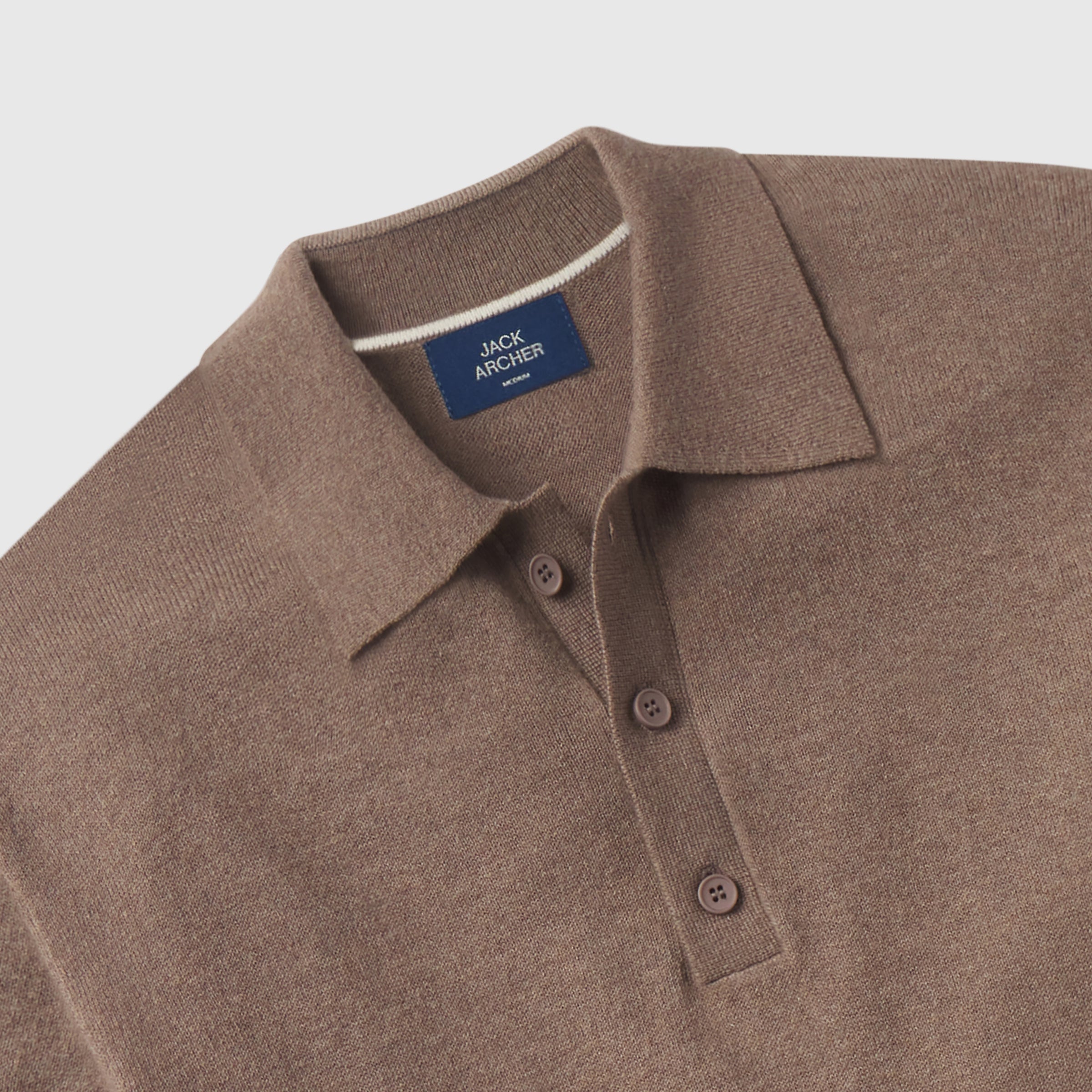 Polo - Gris chiné moka