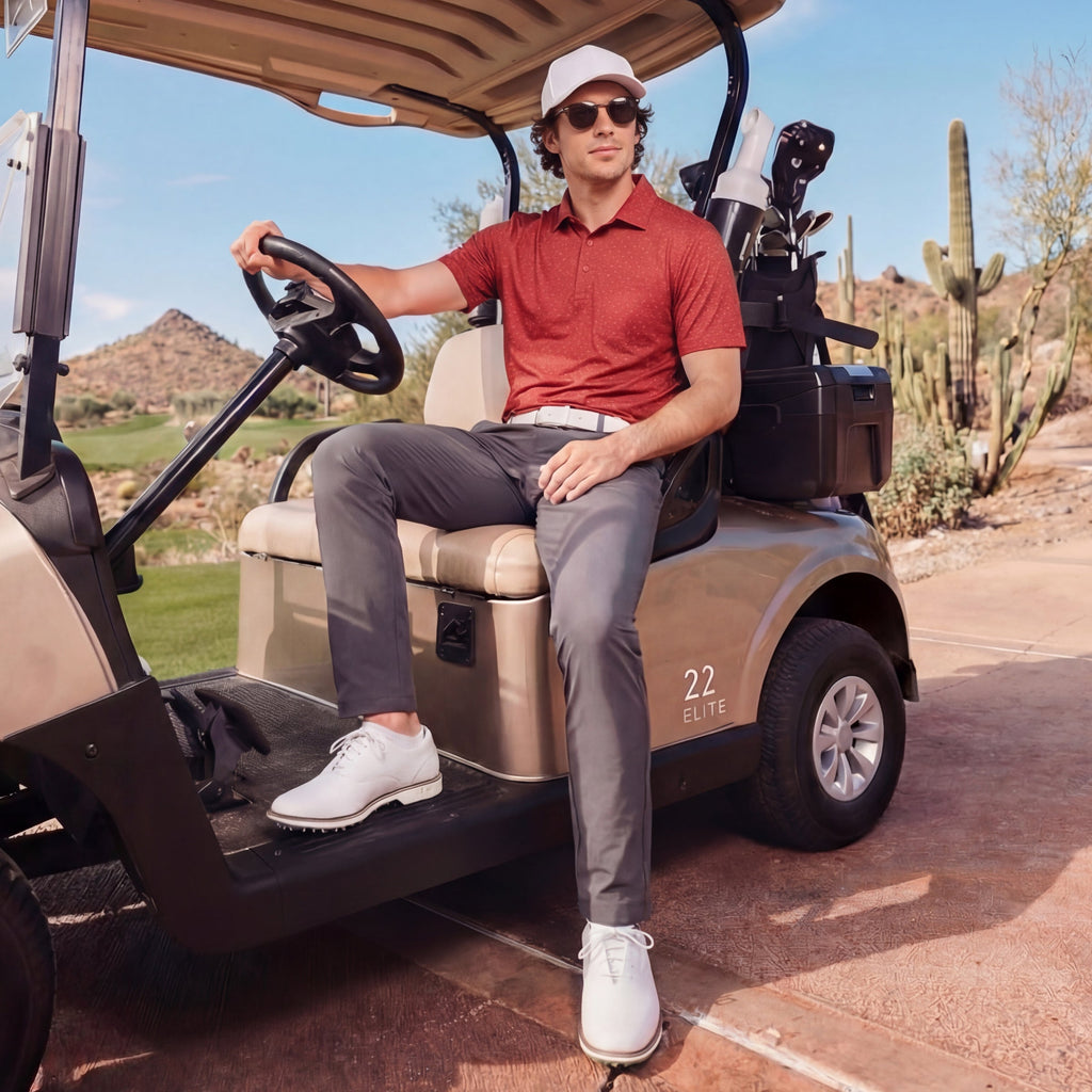 Polo de performance – Rouge brique