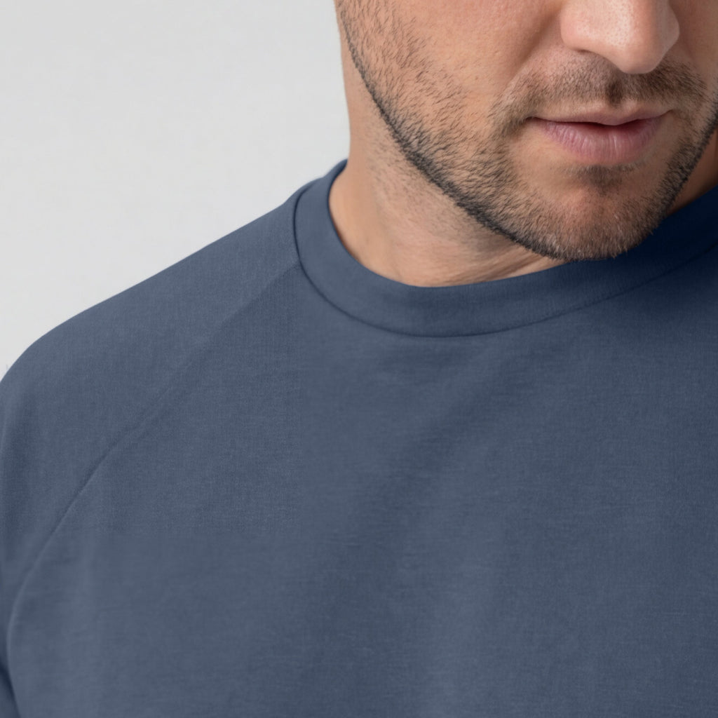 Sweat ras du cou - Bleu Orageux