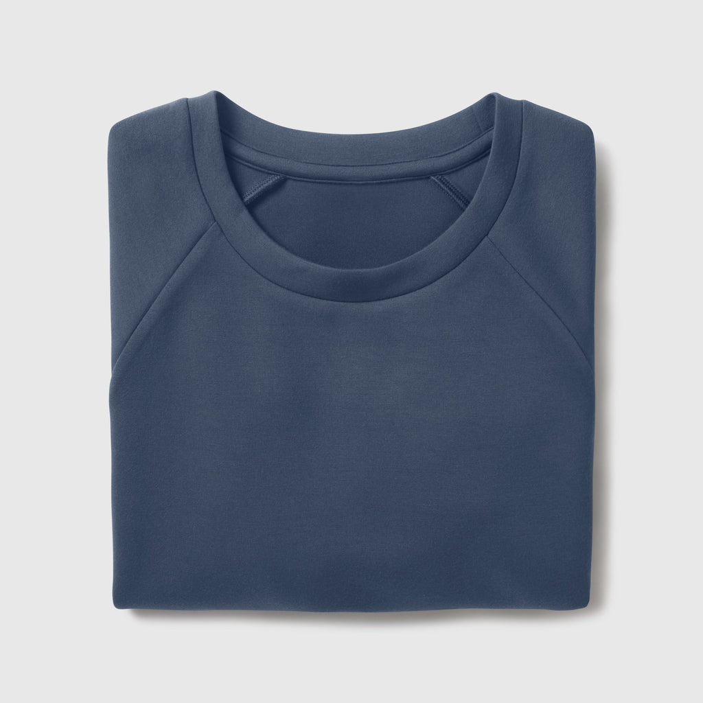 Sweat ras du cou - Bleu Orageux