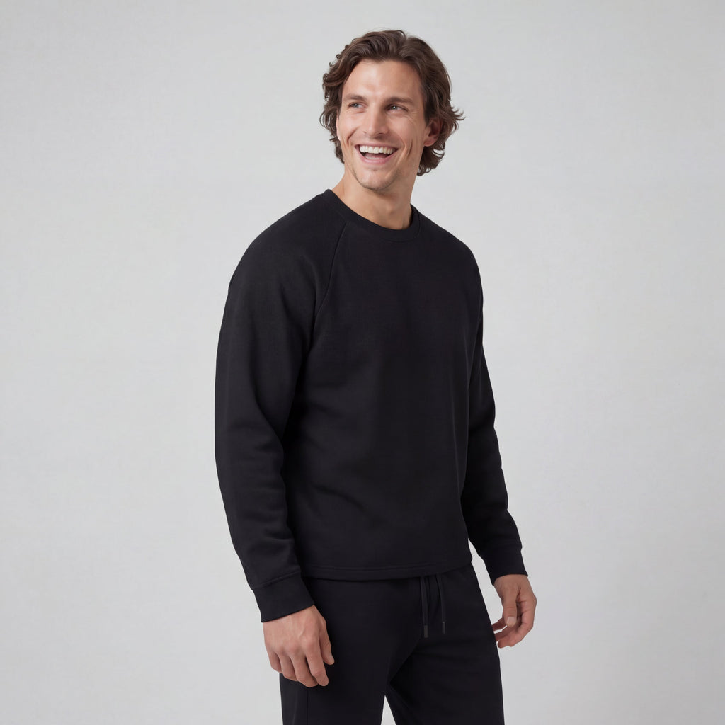 Sweat-shirt col rond classique – Noir véritable