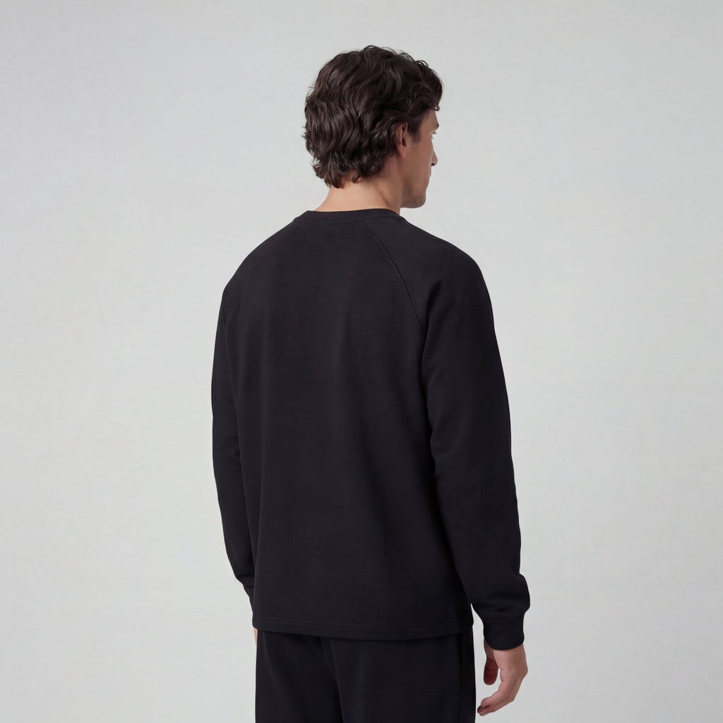 Sweat-shirt col rond classique – Noir véritable