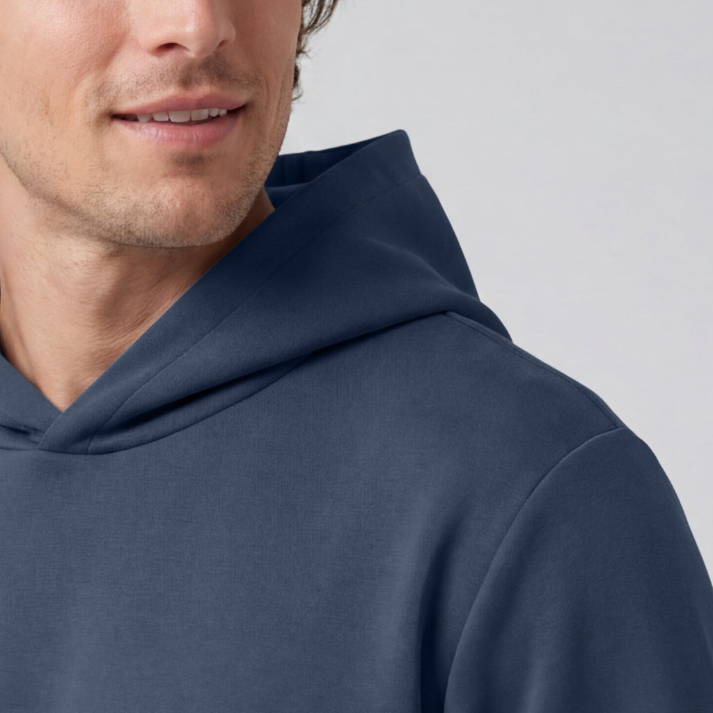 Sweat à capuche coupe décontractée - Bleu océan